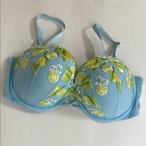 Victoria's Secret Blue and Yellow Floral Bra